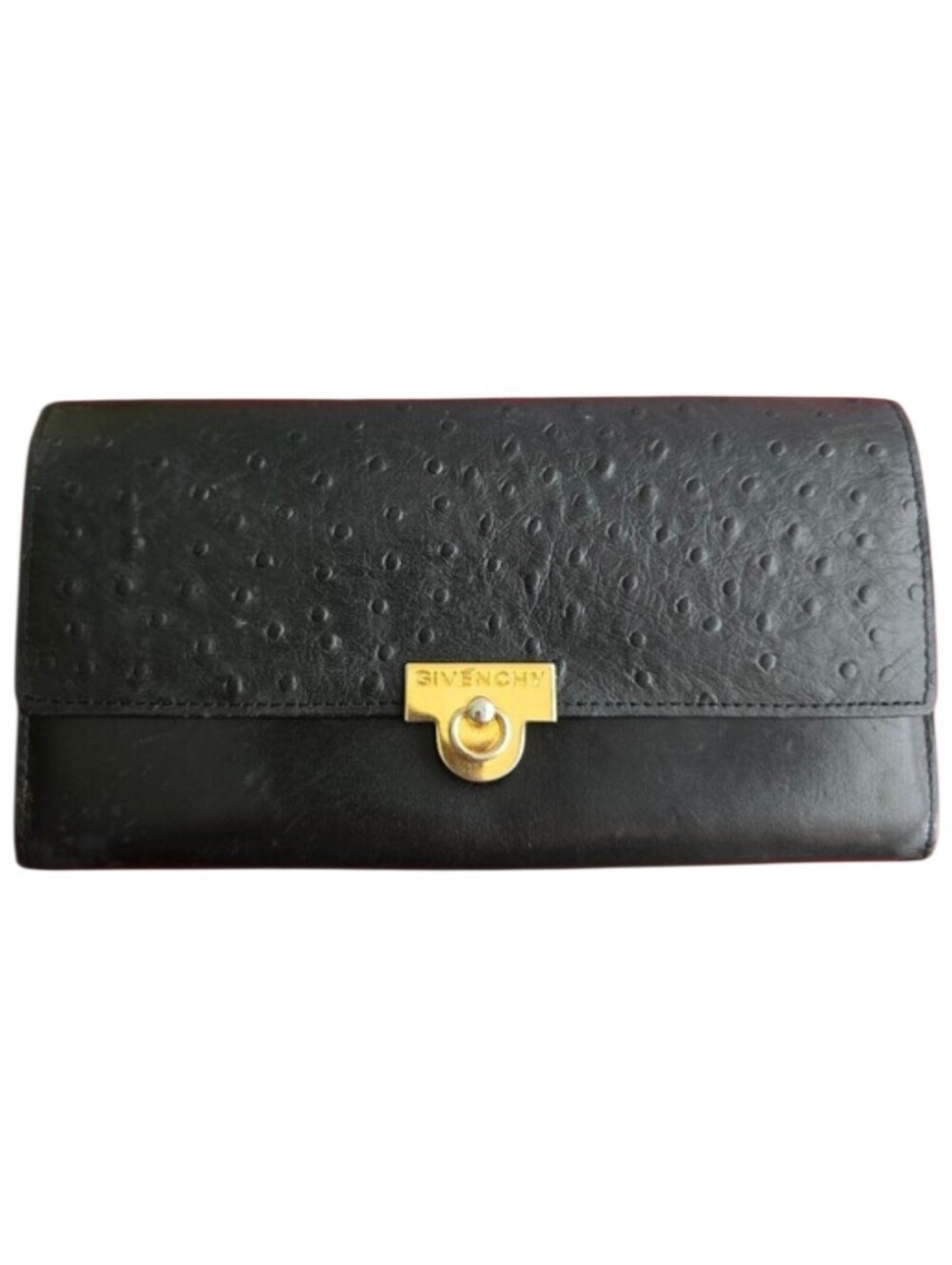 🖤Givenchy Vintage Kisslock Black Leather Wallet